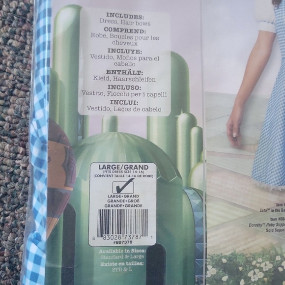 Rubies Wizard of Oz Dorothy costume sz Large New! - Picture 4 of 5